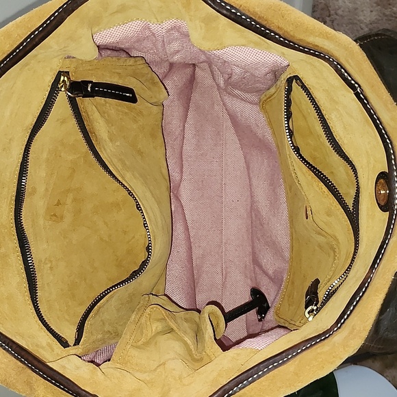 Dooney and Bourke Vintage Suede Leather Heavy Tote Bag - Picture 10 of 14
